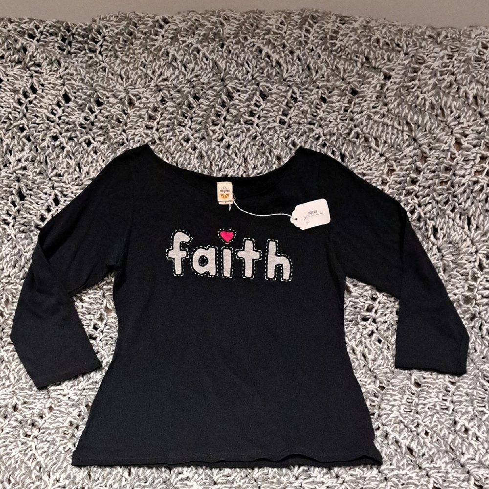 259 - 🌸 Faith Looks Good on You! | Amy Tangerine NWT Womens Boatneck Top